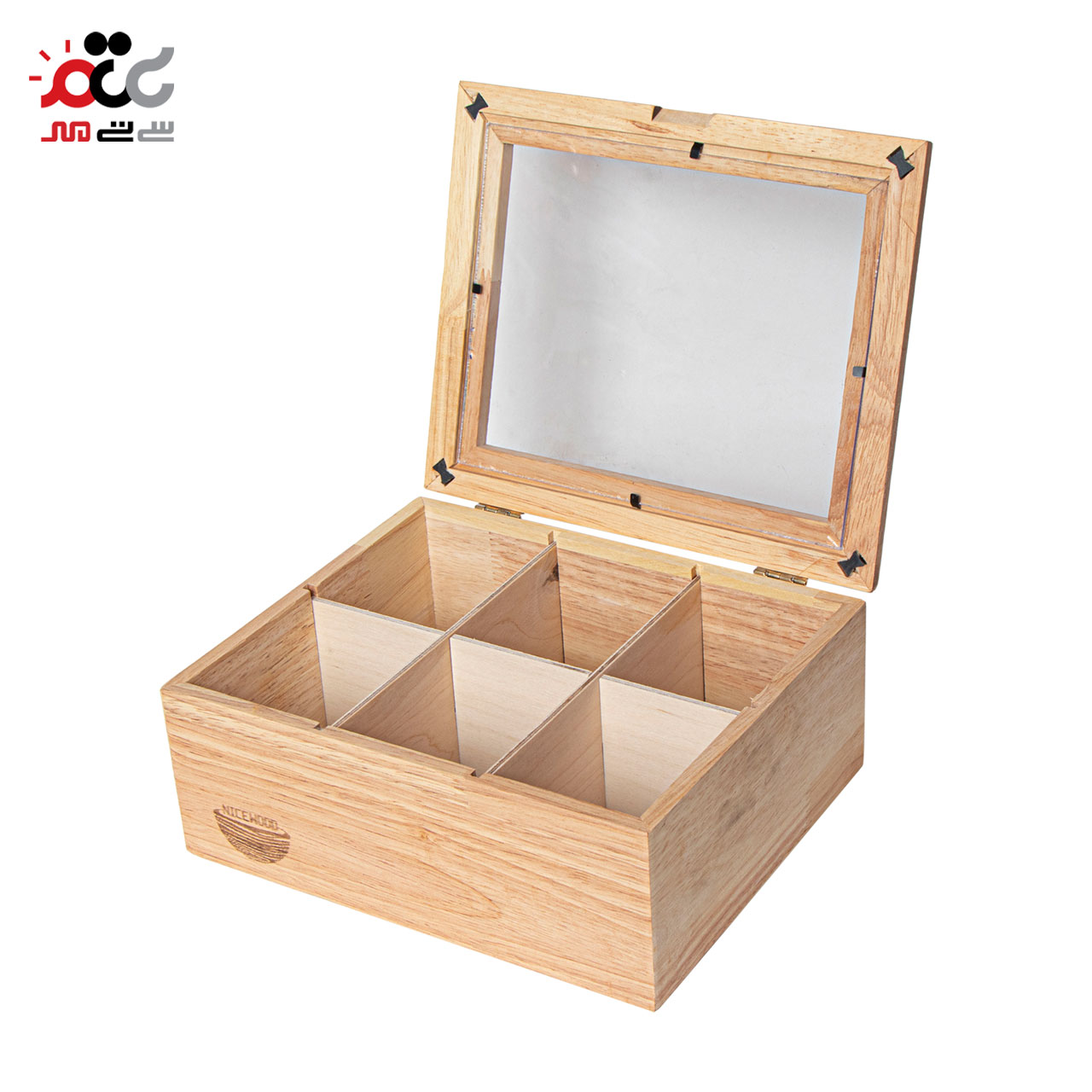 باکس چای چوبی نایس وود مدل 6 خانه