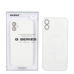 قاب اورجینال PVD MagSafe Qseries ضدخش لنز گلس دار Apple iPhone 11 - سفید (پک دار)