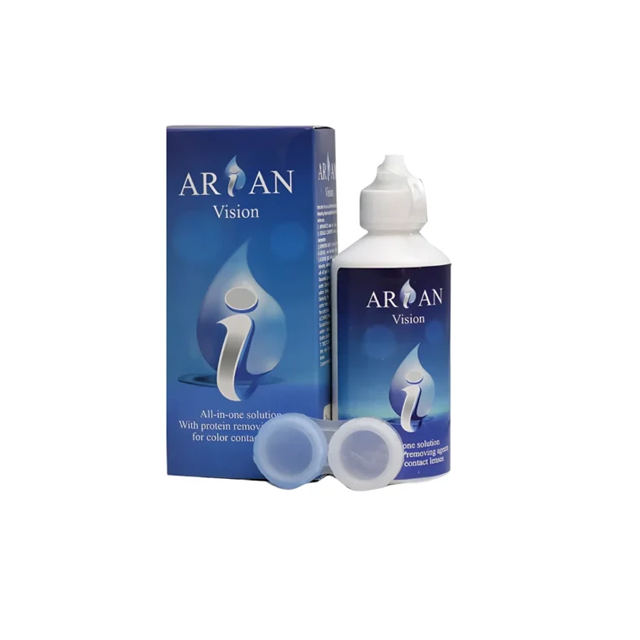 محلول شستشوی لنز آرین ویژن مدل All In One Solution حجم 120 میلی لیتری