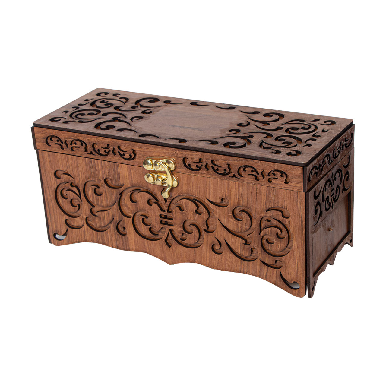 باکس چای چوبی مدل کشو دار