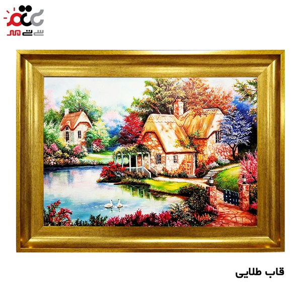تابلو فرش چاپی طرح منظره کد 10129 سایز 100×70 سانتی متری