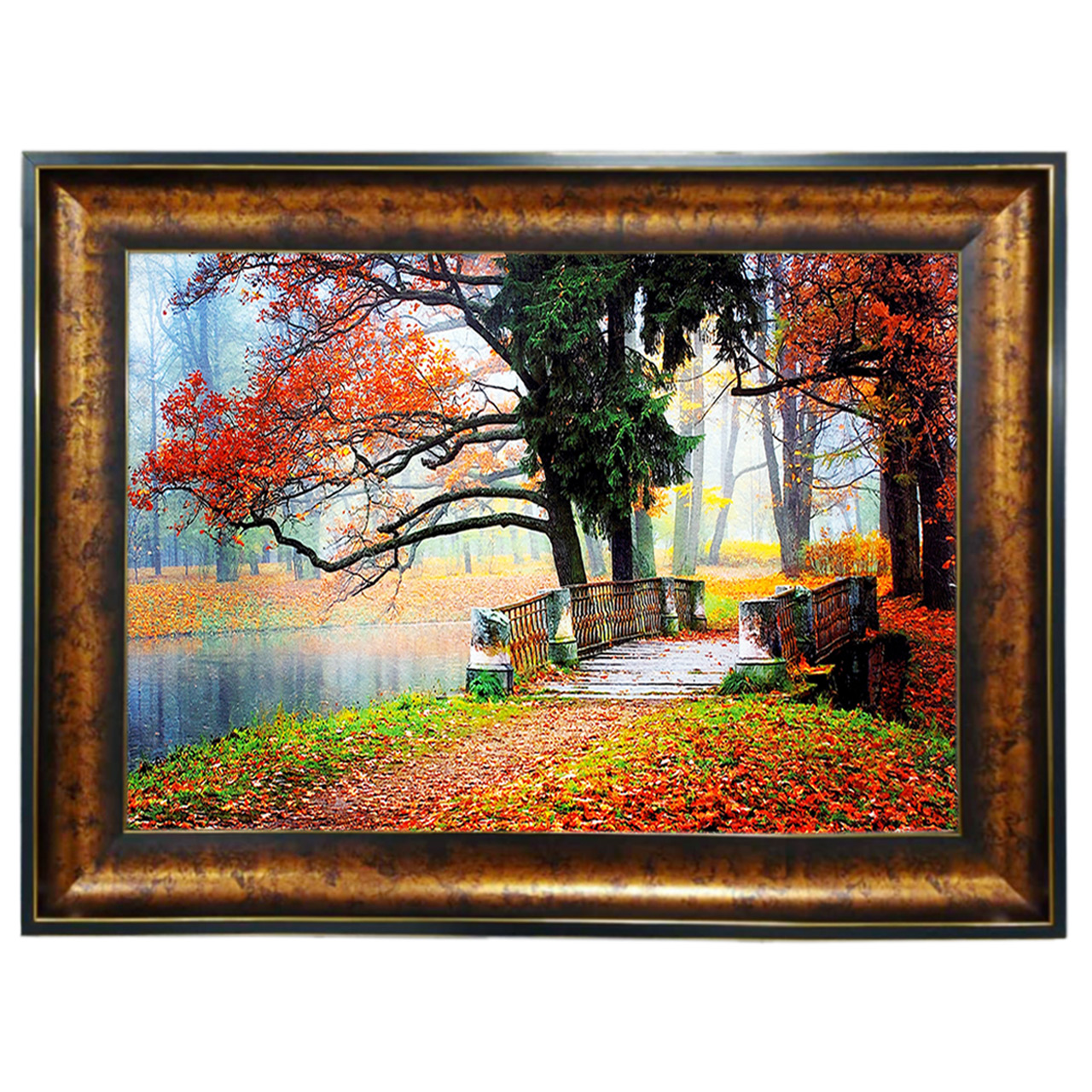 تابلو فرش چاپی طرح طبیعت کد 10186 سایز 100×50 سانتی متری