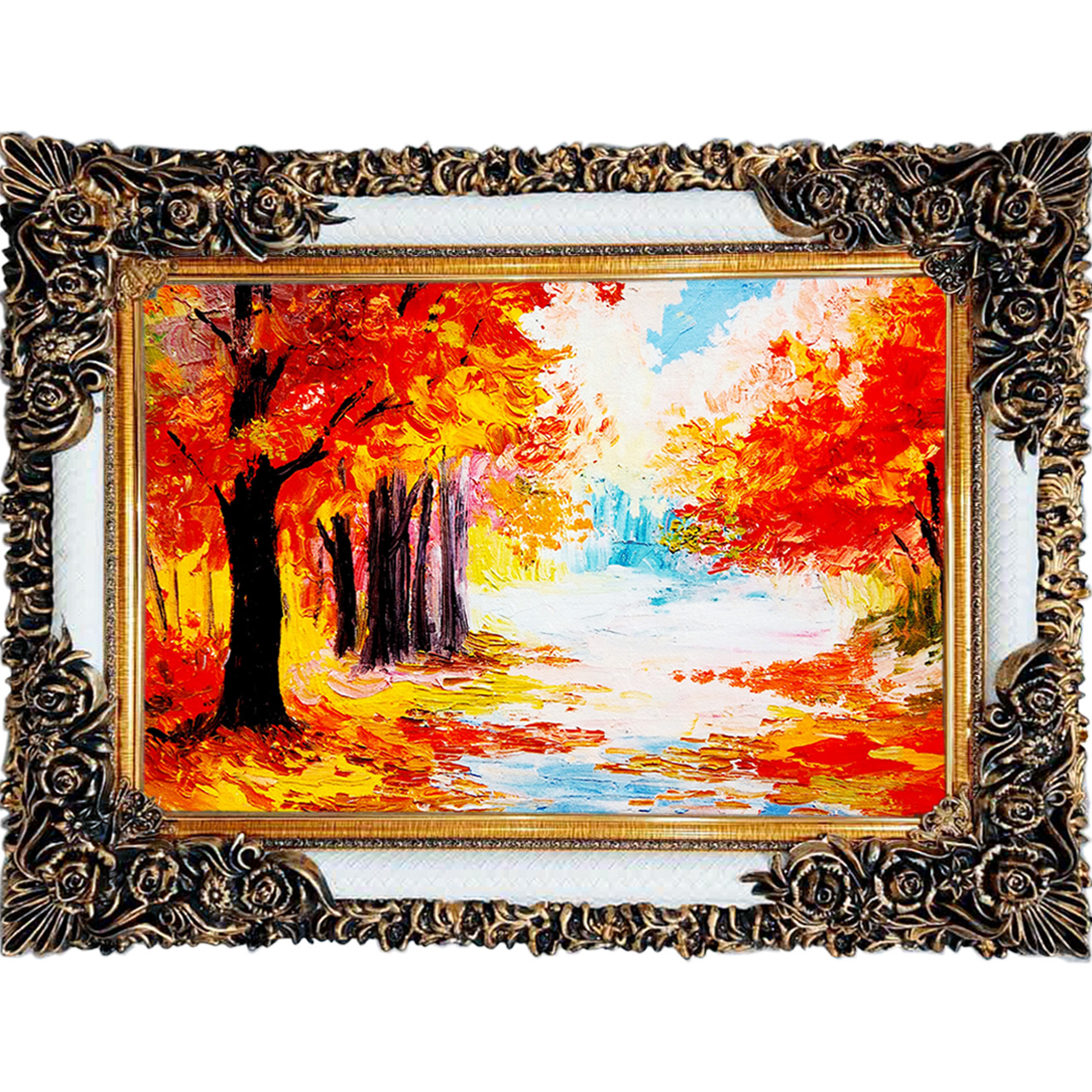 تابلو فرش چاپی طرح منظره کد 10006 سایز 100×70 سانتی متری