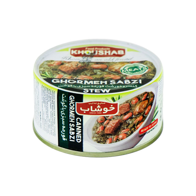 کنسرو قورمه سبزی خوشاب 180 گرمی