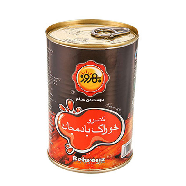 کنسرو خوراک بادمجان بهروز 380 گرمی