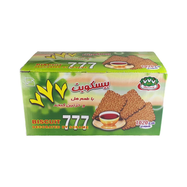 بیسکویت با طعم هل و تزیین کنجد 777 وزن 900 گرمی
