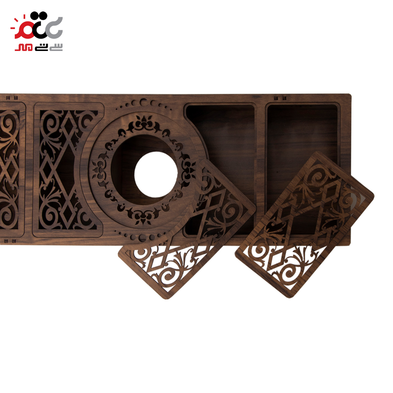 باکس چای چوبی مدل وارمدار طرح مستطیل