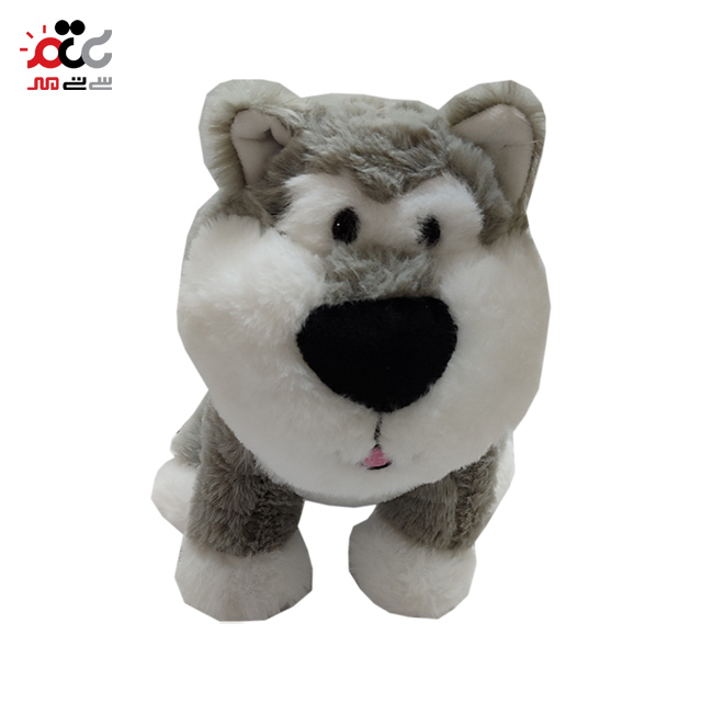 خرید عروسک سگ طوسی