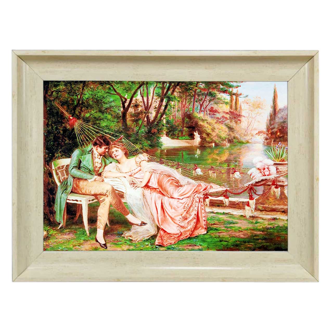 تابلو فرش چاپی طرح برکه کد 11051 سایز 70×50 سانتی متری