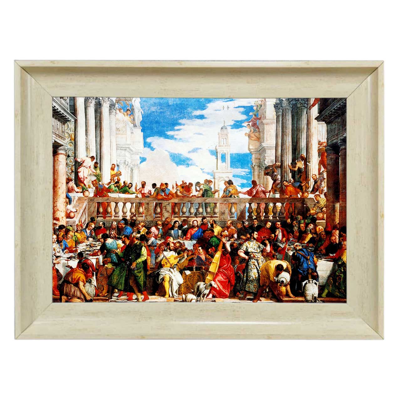 تابلو فرش چاپی طرح ضیافت کد 11090 سایز 70×50 سانتی متری