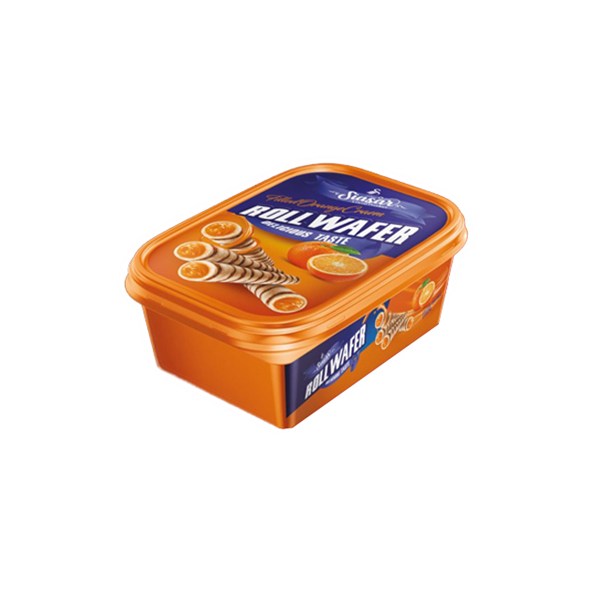 ویفر لوله ای جعبه ای پرتقالی سیاسر 250 گرمی