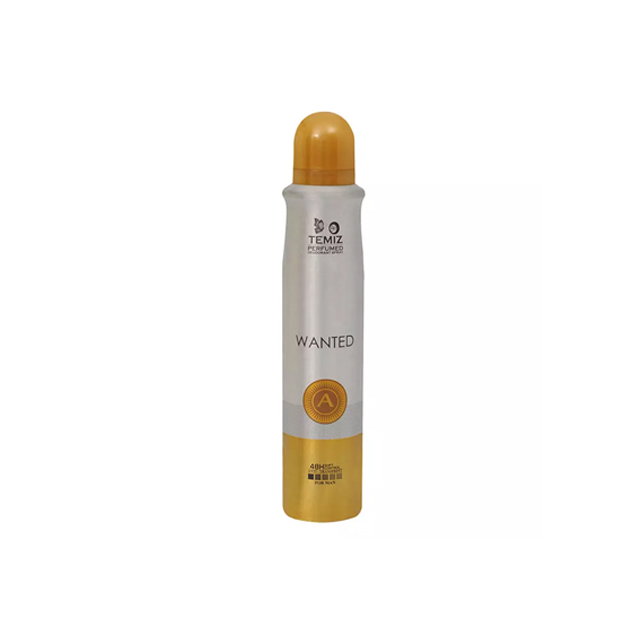 اسپری بدن مردانه تمیز مدل Wanted حجم 200 میلی لیتری