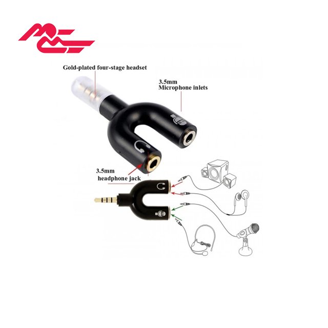 تبدیل 2 به 1 جک 3.5 میلی متری مدل 402