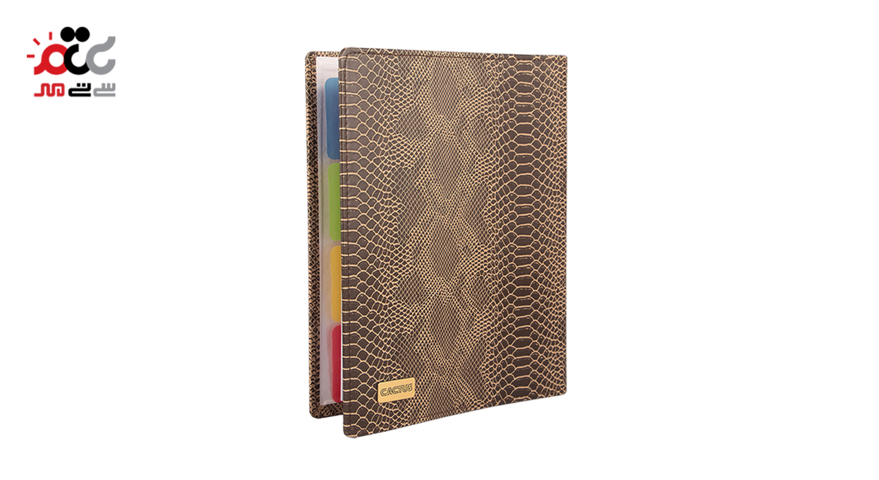 کلاسور قفل پلاستیک چرمی کاکتوس 100 برگ