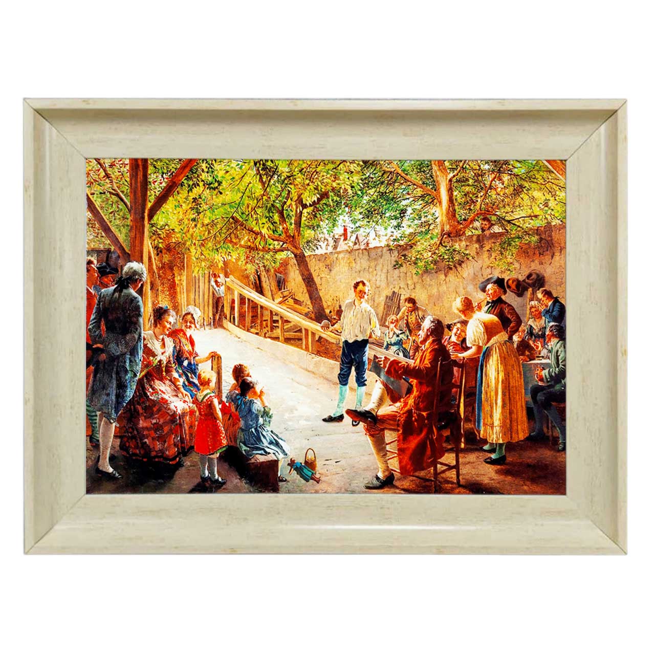 تابلو فرش چاپی طرح مهمانی کد 11082 سایز 70×50 سانتی متری