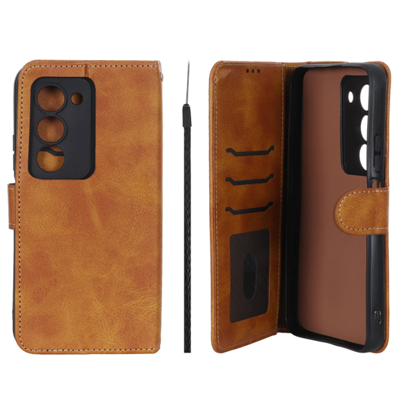 کیف موبایل مگنتی Crystal داخل مخمل Xiaomi Redmi 15 4G - عسلی