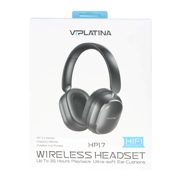 هدفون بی سیم VIPLATINA مدل HP17 - مشکی (گارانتی 18 ماه تعویض نیکان همراه)