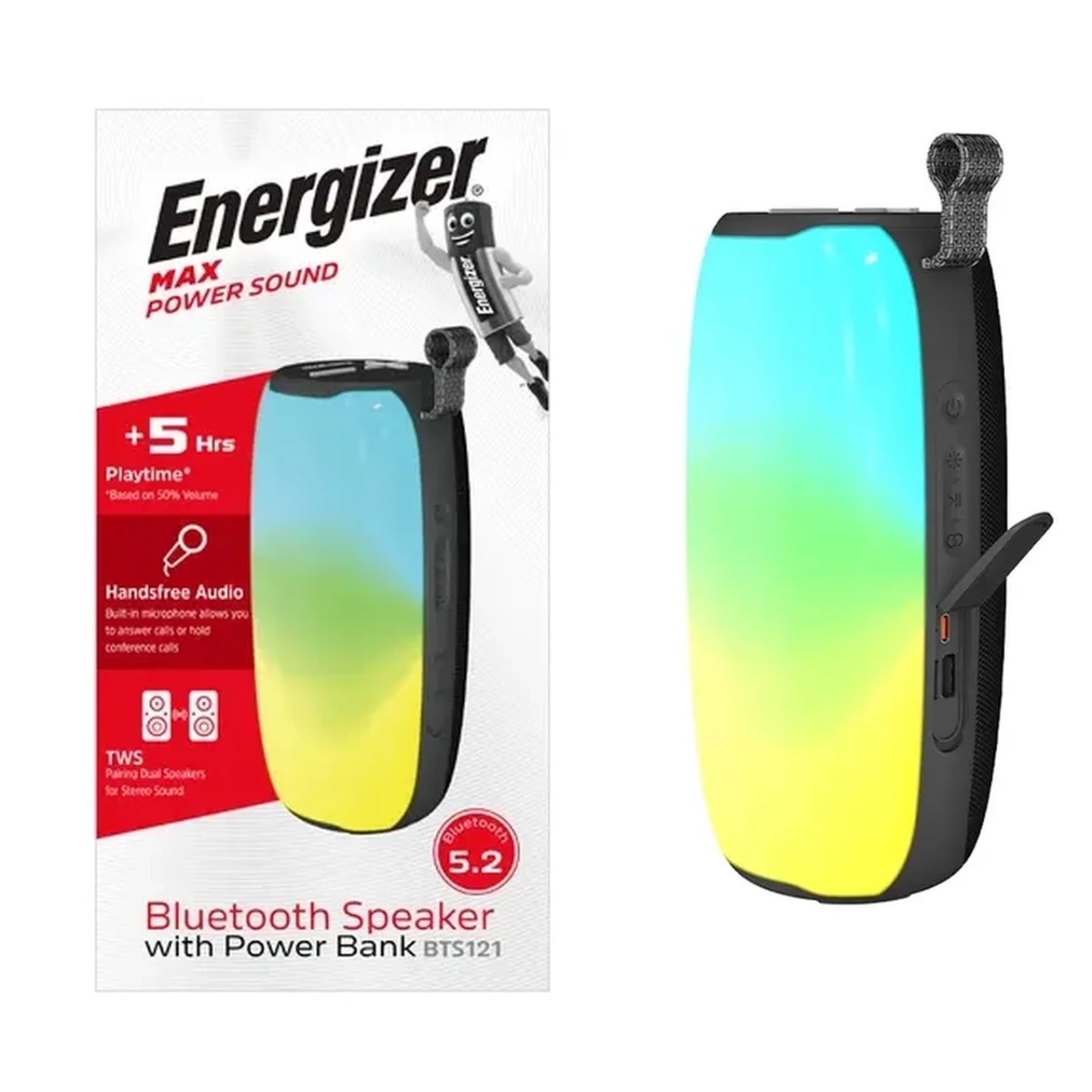 اسپیکر بی سیم Energizer مدل BTS121 - مشکی (گارانتی متین)