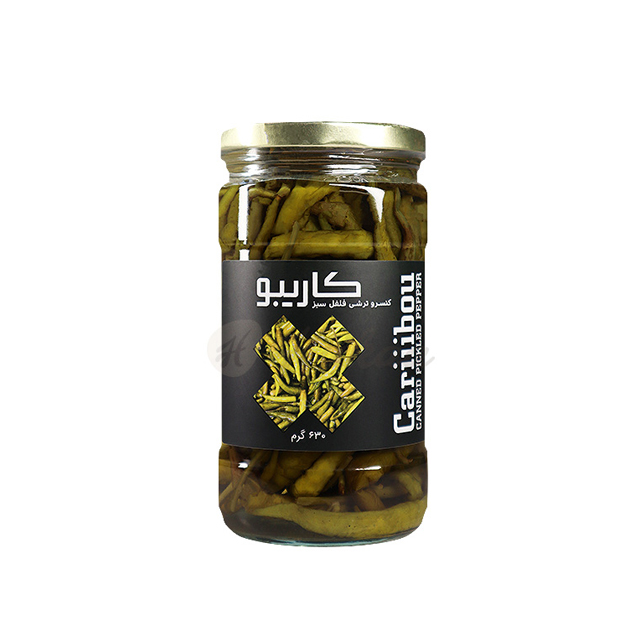 ترشی فلفل سبز کاریبو 630 گرمی