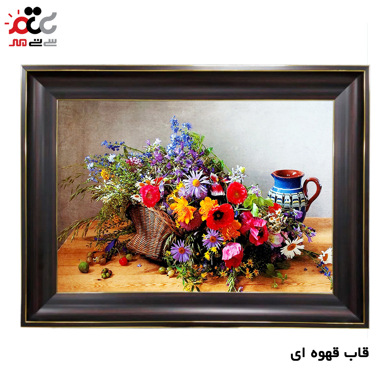 تابلو فرش چاپی طرح گل کد 12001 سایز 100×70 سانتی متری