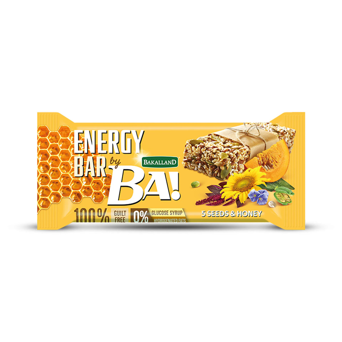 انرژی بار Bakalland BA طعم پنج دانه و عسل 40 گرمی