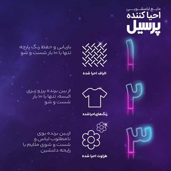 مایع لباسشویی مشکین شوی پرسیل مدل احیا کننده 2700 گرمی