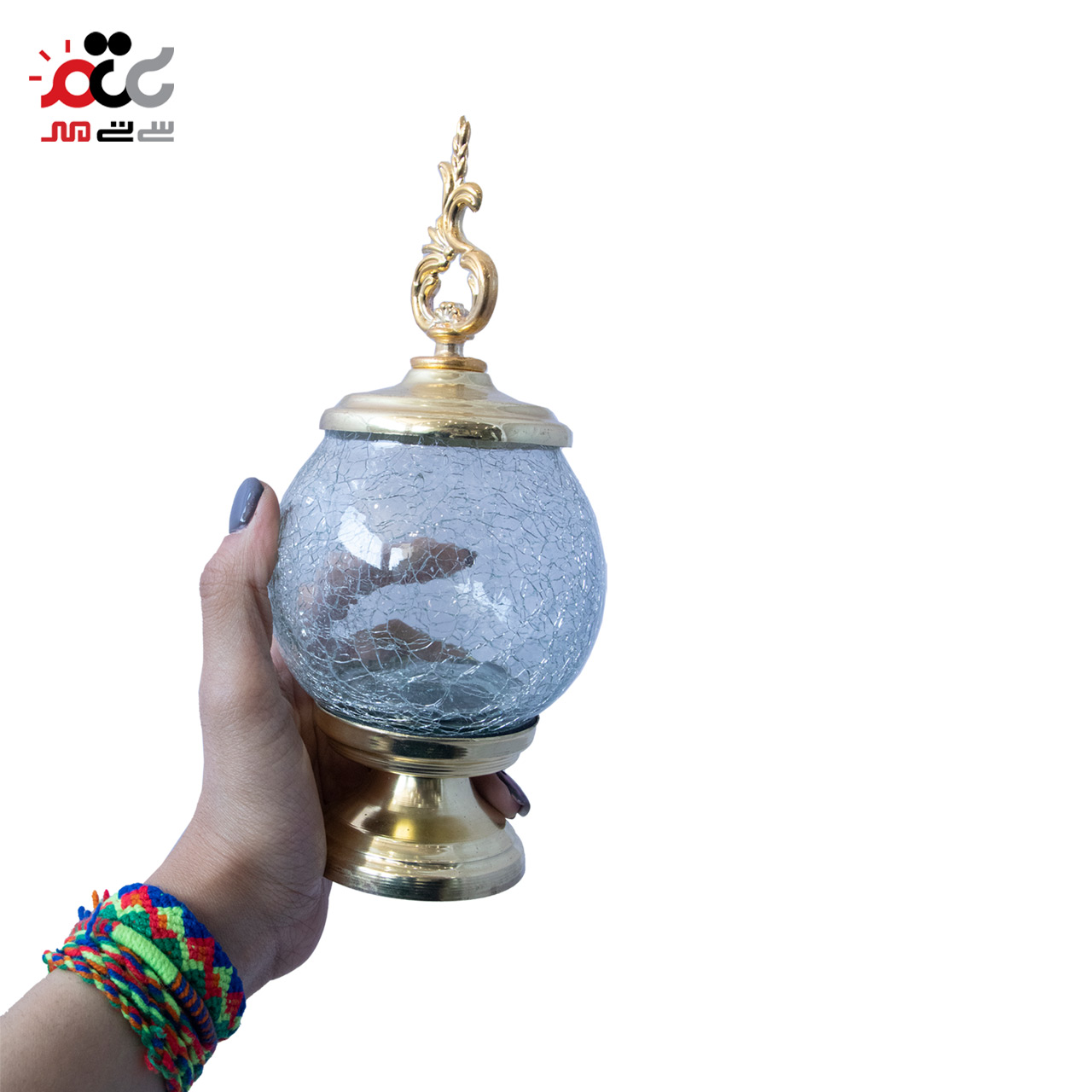 قندان شیشه ترک مدل پایه دار