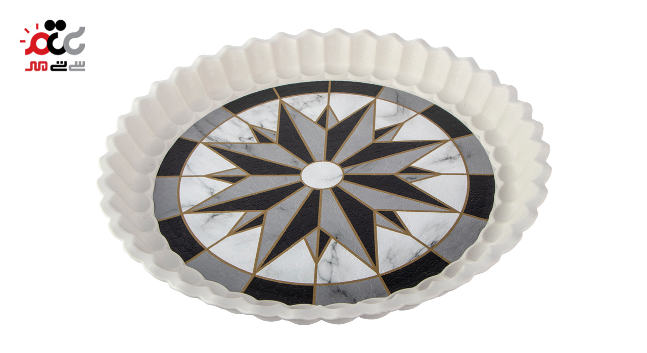 سینی پلاستیکی گرد طرح دار کد 332