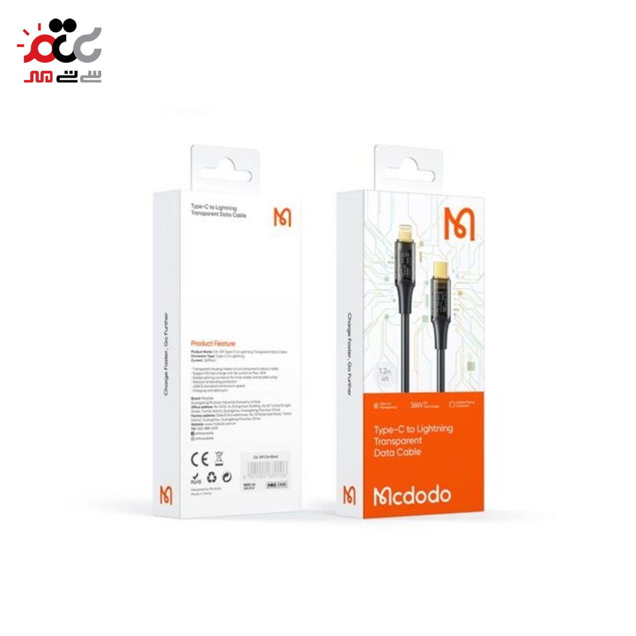کابل لایتنینگ به تایپ سی مک دودو 36w مدل Mcdodo CA-1592