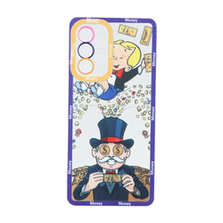 قاب ژله ای طرح دار دور رنگی Samsung Galaxy A53 - کد 85
