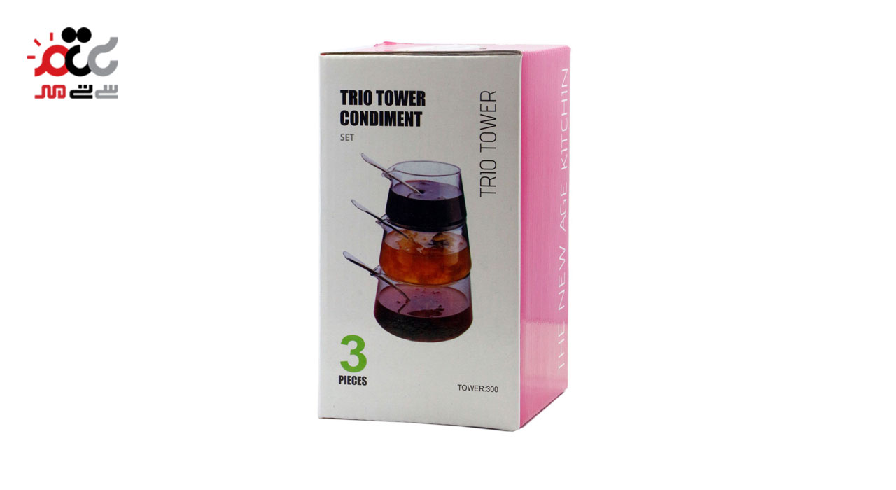 ظرف مربا خوری کلاسیک مدل Trio Tower کد 5147