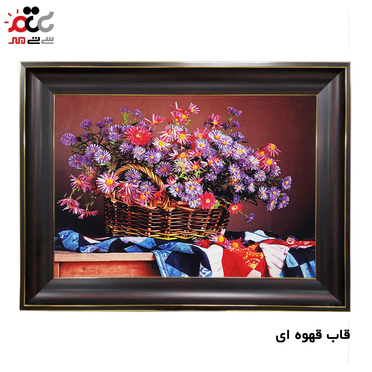 تابلو فرش چاپی طرح گل کد 12007 سایز 50×35 سانتی متری