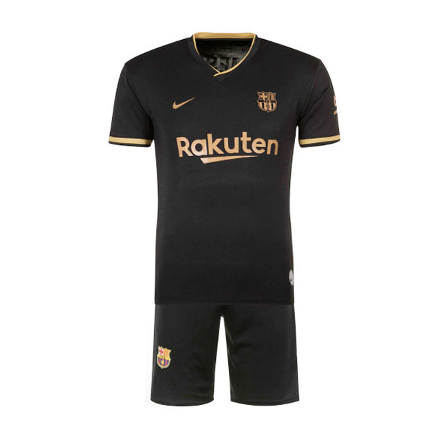 ست تی شرت و شلوارک ورزشی مردانه طرح بارسلونا دوم مدل 2021