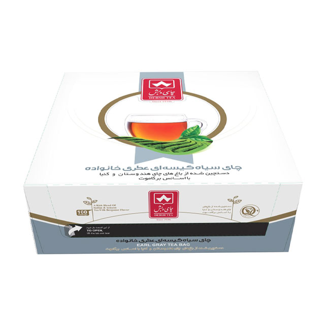 چای کیسه ای عطری خانواده دبش بسته 100 عددی