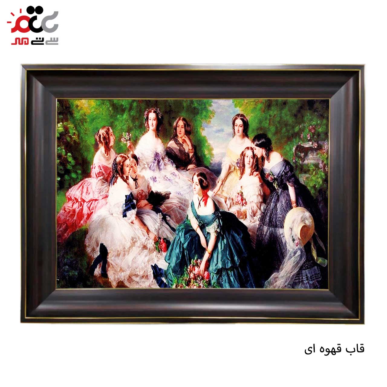 تابلو فرش چاپی طرح بانو کد 11062 سایز 50×35 سانتی متری