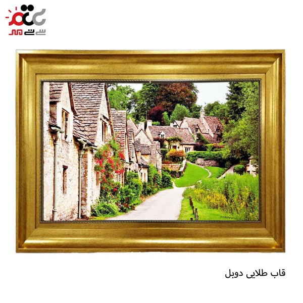 تابلو فرش طرح منظره کوچه بهاری کد 10094 سایز 100*70 سانتی متری