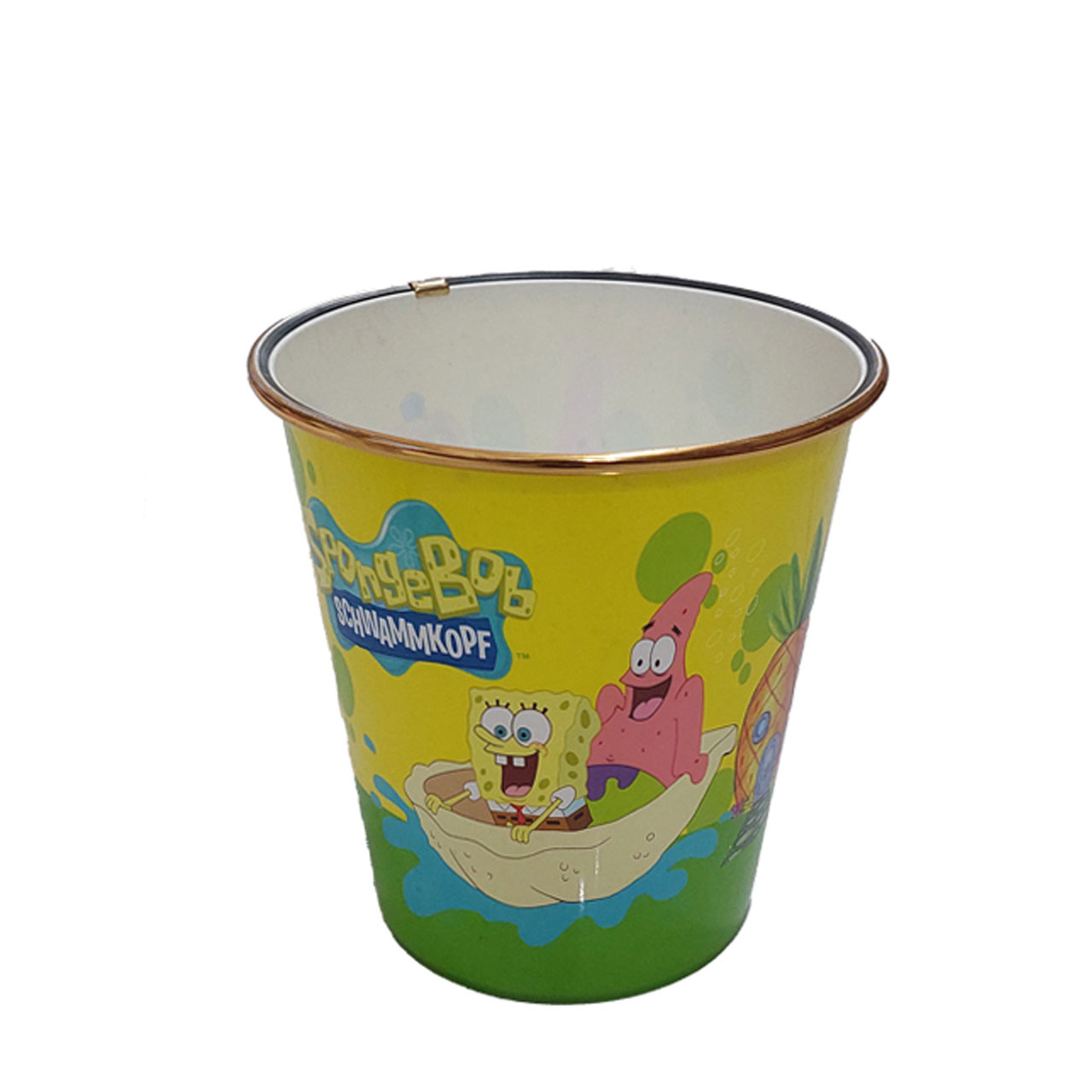 سطل پلاستیکی اتاق کودک مدل لبه طلایی