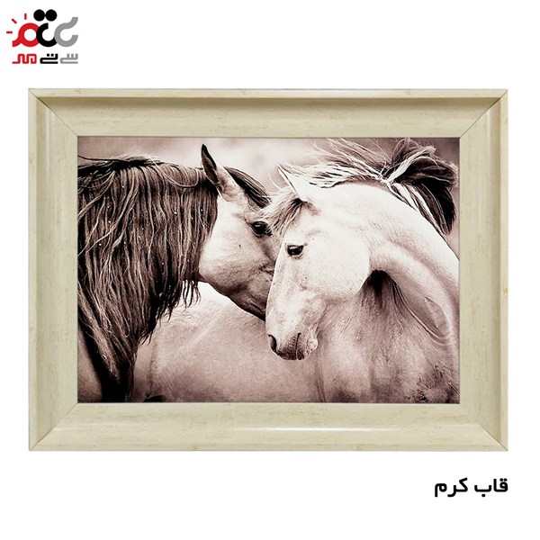 تابلو فرش چاپی طرح اسب کد 14054 سایز 100×70 سانتی متری