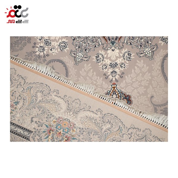 فرش ماشینی مدل دنیز نقره ای