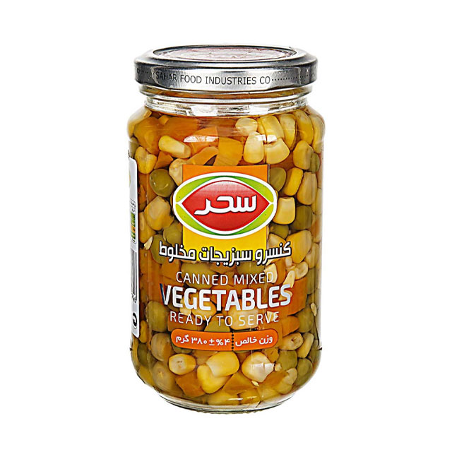 کنسرو سبزیجات مخلوط سحر 380 گرمی