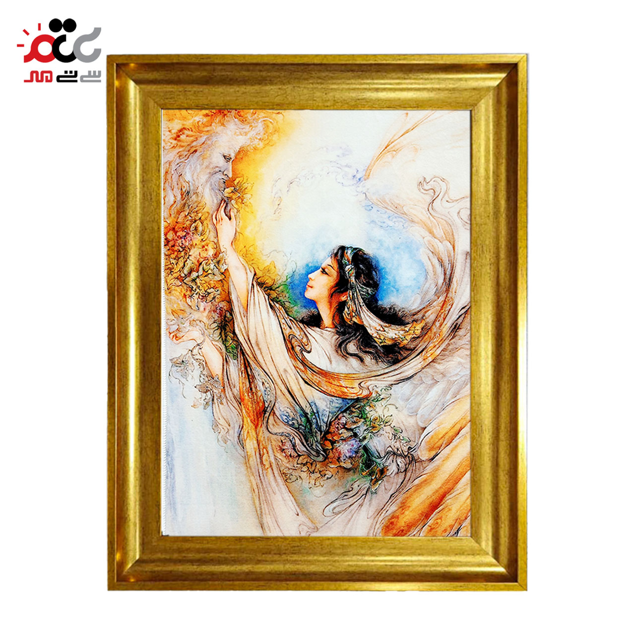 تابلو فرش چاپی طرح مینیاتوری کد 16002 سایز 70×100 سانتی متری