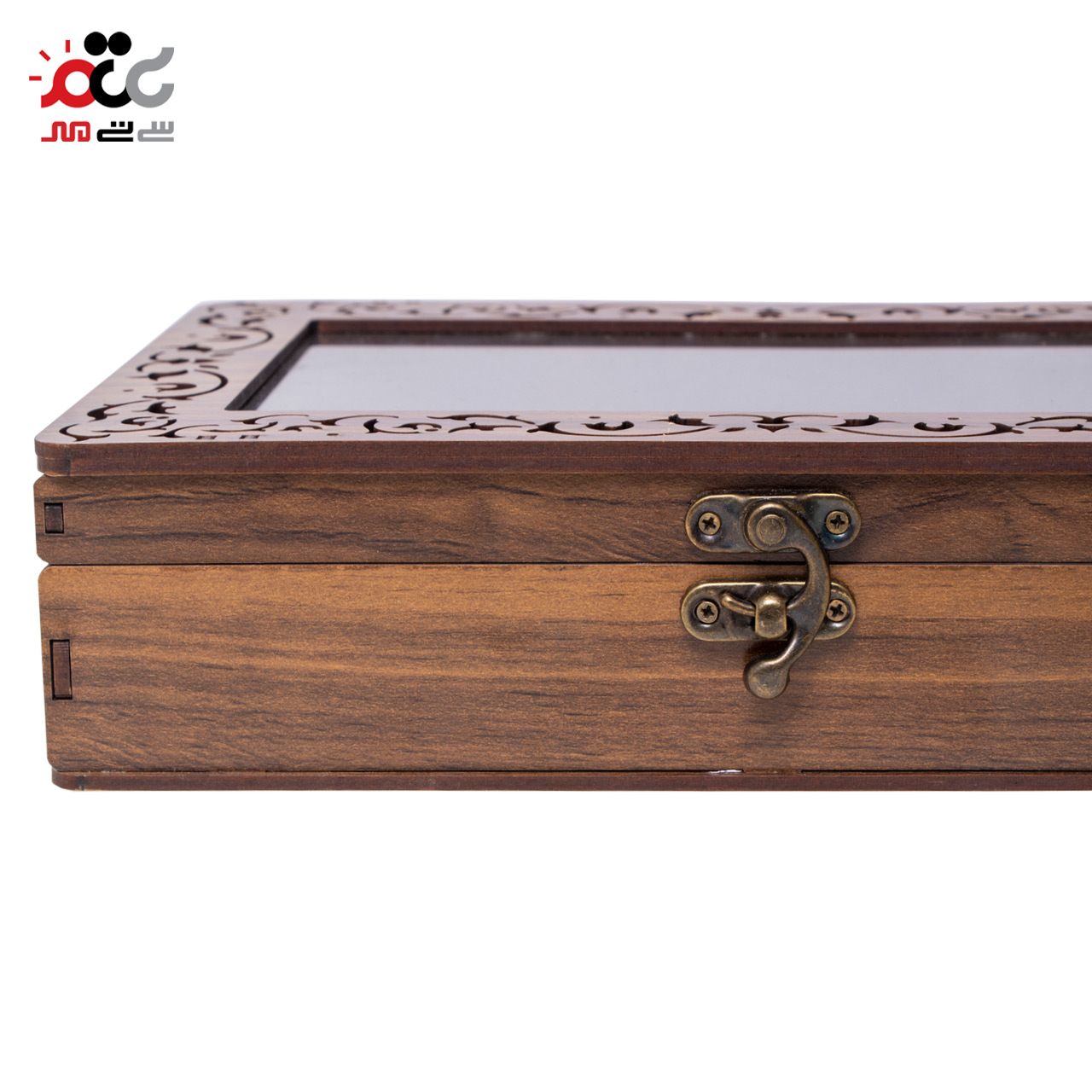 باکس چای چوبی مدل مستطیل 5 خانه