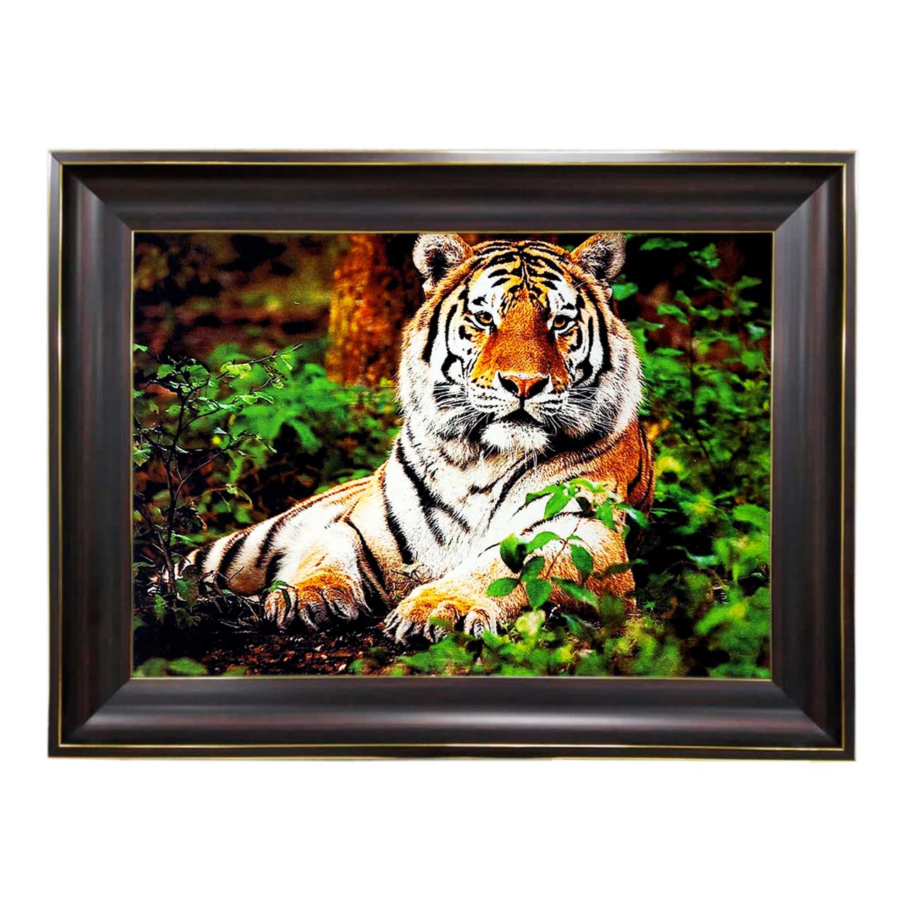 تابلو فرش چاپی طرح ببر کد 14032 سایز 60×40 سانتی متری