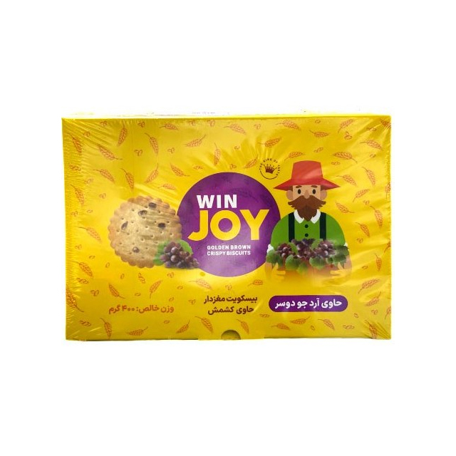 بیسکویت مغزدار با تکه های کشمش وین جوی 450 گرمی
