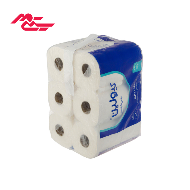 دستمال توالت 4 لایه کیولین مدل رولی بسته 12 عددی