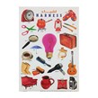 برچسب کودک آموزشی طرح اشیاء سایز A4  کد 630