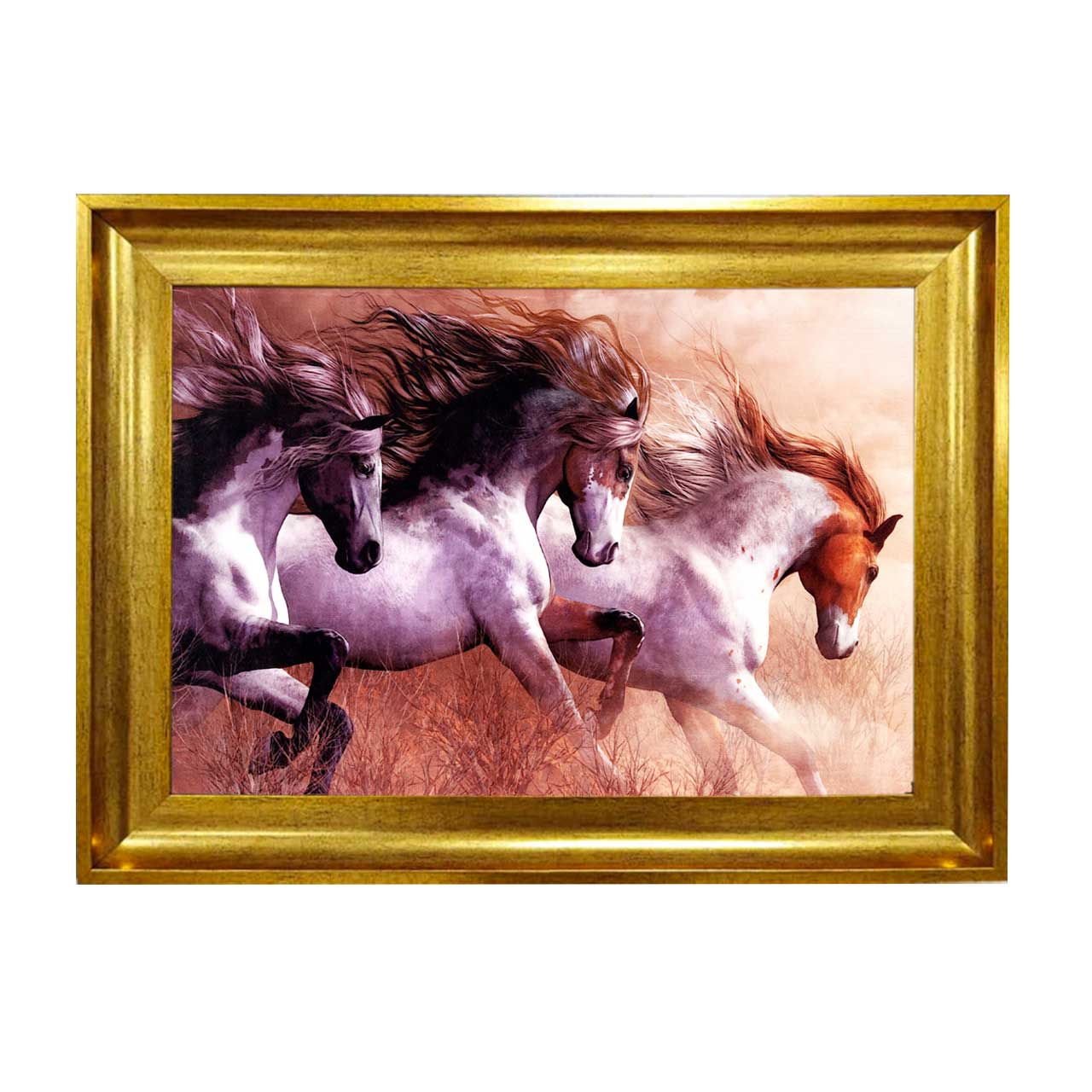 تابلو فرش چاپی طرح اسب کد 14028 سایز 50×50 سانتی متری