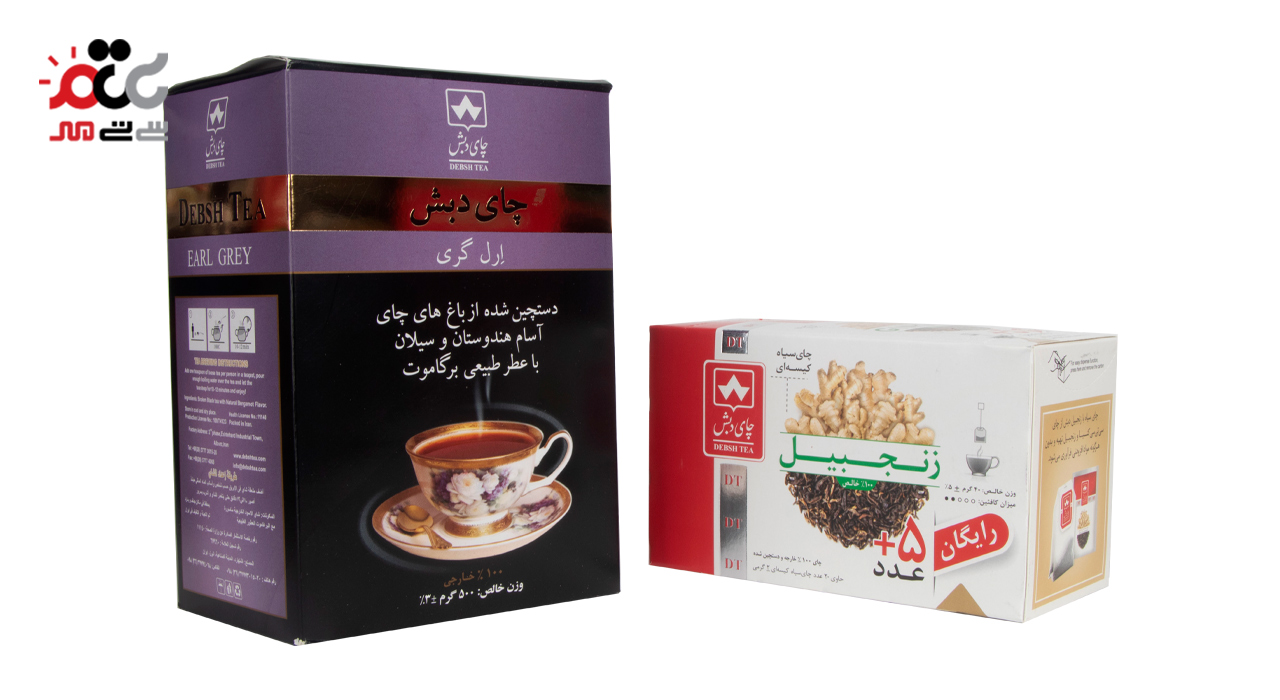 چای ارل گری دبش 500 گرمی به همراه چای کیسه ای سیاه