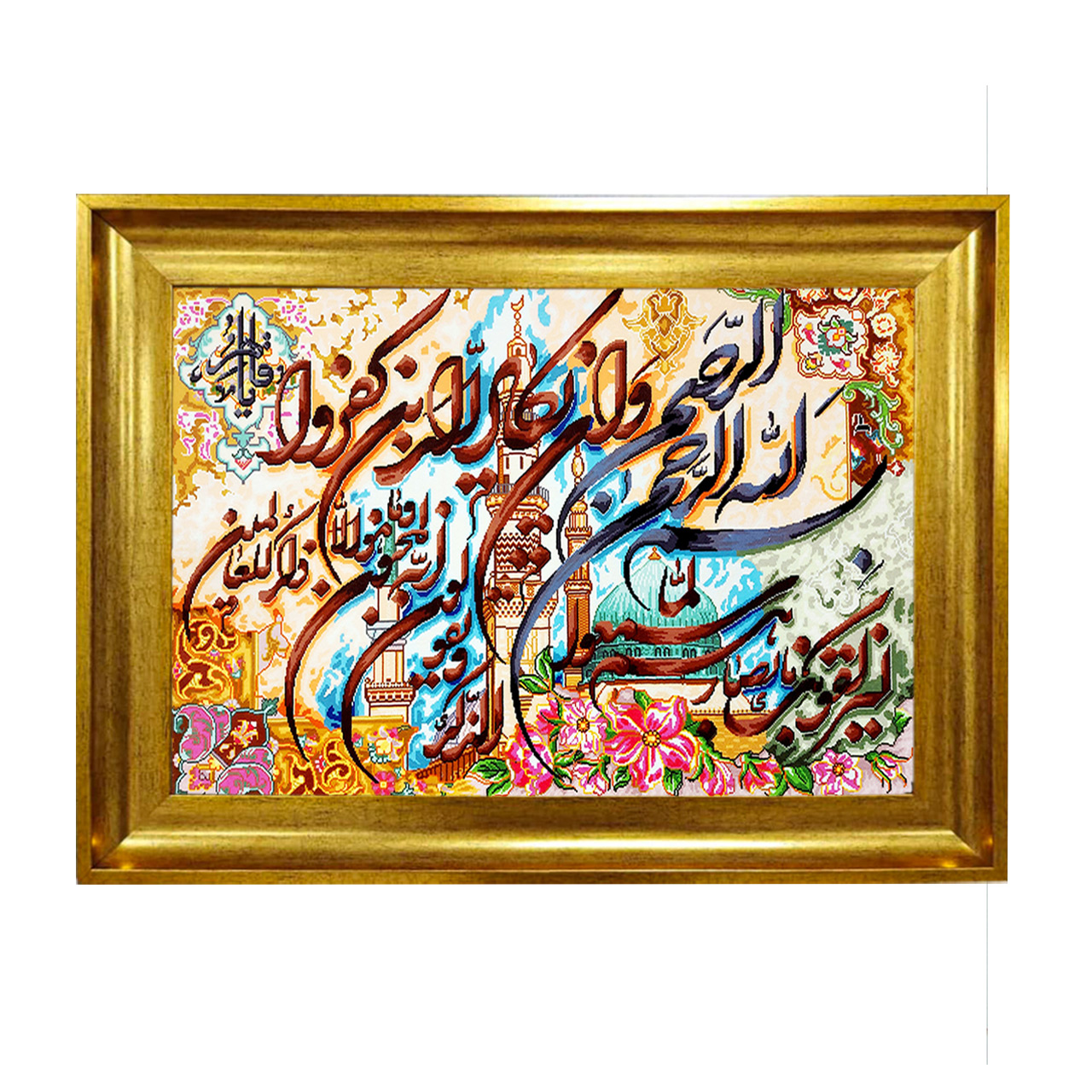 تابلو فرش چاپی طرح وان یکاد کد 15006 سایز 50×50 سانتی متری