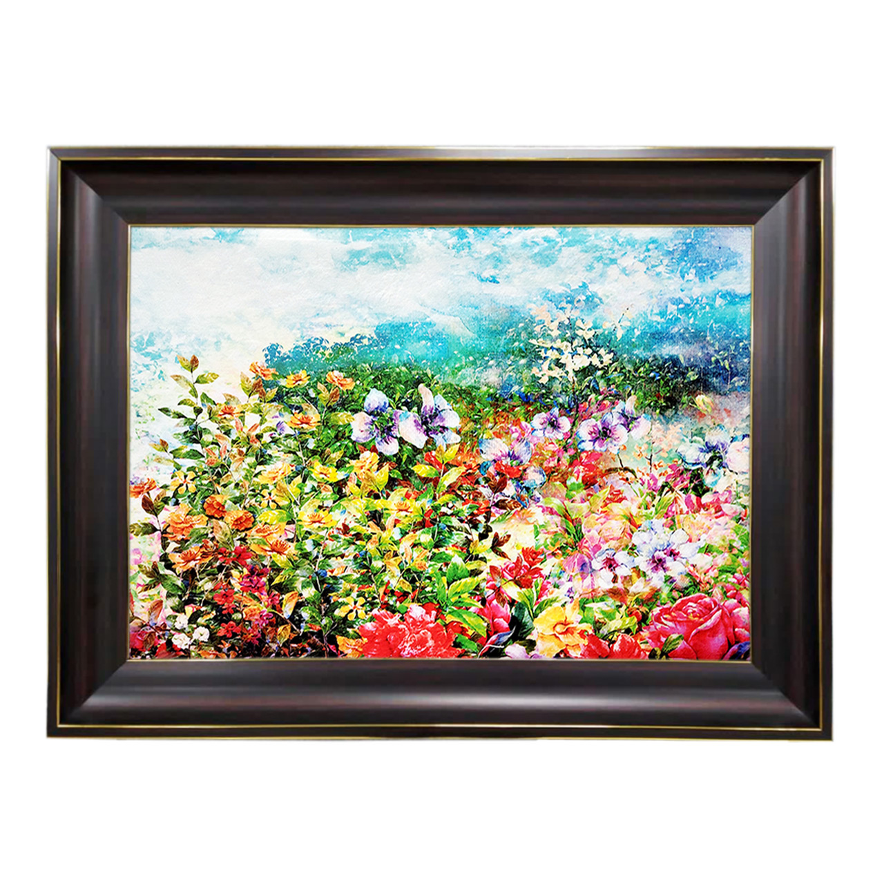 تابلو فرش چاپی طرح گل کد 12030 سایز 60×40 سانتی متری